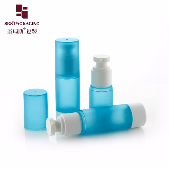 15ml 30ml 40ml 50ml 80ml 100ml 120ml Painting Lake Blue Color Empty Airless Bottle Lotion