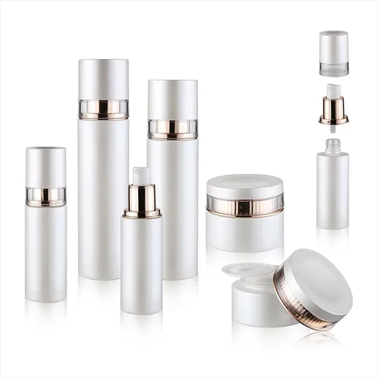 Popular White Skin Care Cream Cosmetic Packaging Glass Bottle Set 