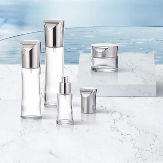 Plastic Skin Care Set Face Cream Jar Lotion Bottle for Cosmetic Packaging 