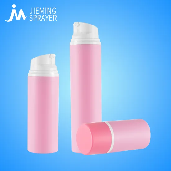 Cosmetic 50ml 100ml 150ml Plastic PP Vacuum Airless Bottle with Round Edge Base Shape Snap Pump for Skincare Cream Serum Lotion 