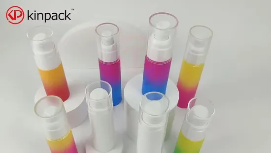 15ml 30ml 50ml Pink PP Airless Bottle, Mini Sample Airless Bottle for Lotion Cream 