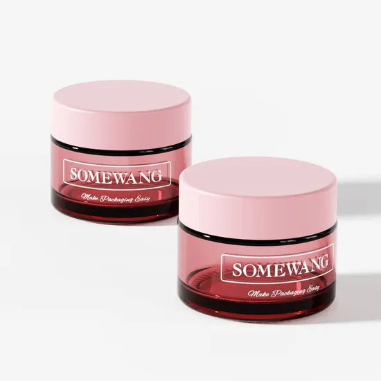 Frosted 50g Glass Cream Jar with Screw Cap Empty Packaging for Skincare 